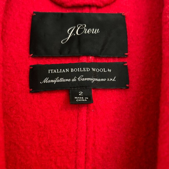 J Crew Daphne Wool Coat in Red Size 2 - Picture 2 of 6